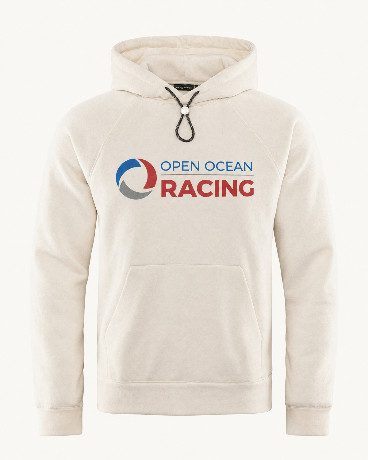 Off white Sail Racing Flow Hood with the Open Ocean Racing logo across the chest